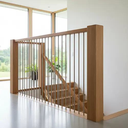 نرده چوبی، نرده استیل